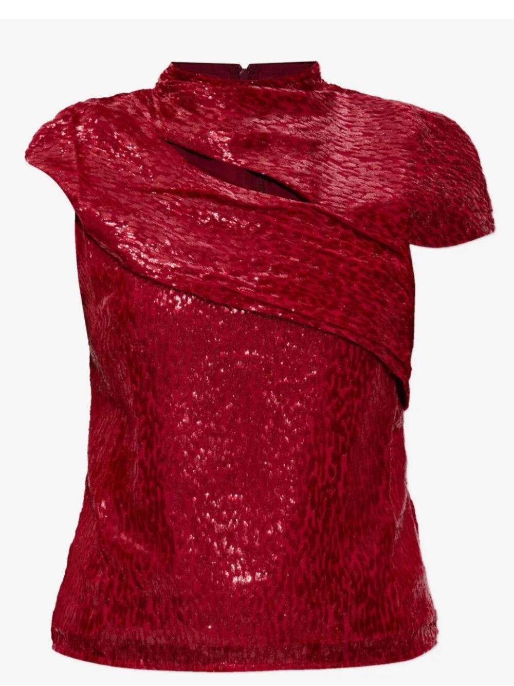 NWT Self Portrait RED FIL COUPE CUT OUT TOP